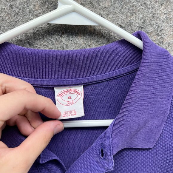 Brooks Brothers Polo Shirt Mens XL Purple 346 Mesh Preppy Dress Original Fit - Picture 6 of 12